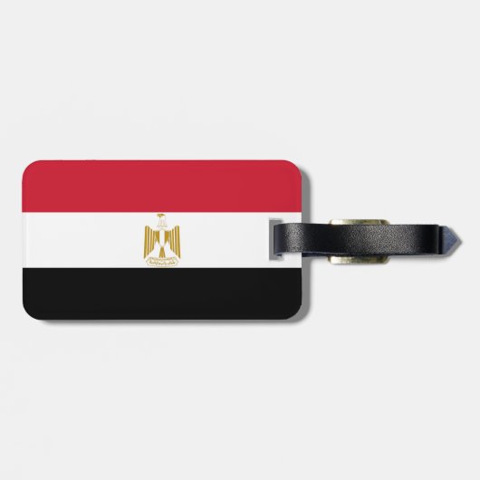 Étiquette À Bagage Drapeau de l'Égypte (Dos horizontal)