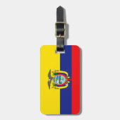 Étiquette À Bagage Drapeau de l'Équateur (Devant Vertical)