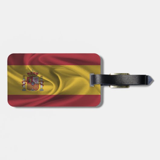 Étiquette À Bagage Drapeau De L'Espagne (Dos horizontal)