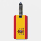 Étiquette À Bagage Drapeau de l'Espagne (Dos Vertical)