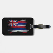 Étiquette À Bagage Drapeau de l'État d'Hawaii brush stroke, drapeau d (Dos horizontal)