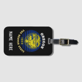 ÉTIQUETTE À BAGAGE DRAPEAU DE L'ÉTAT DU BEAVER D'OREGON (Devant Horizontal)