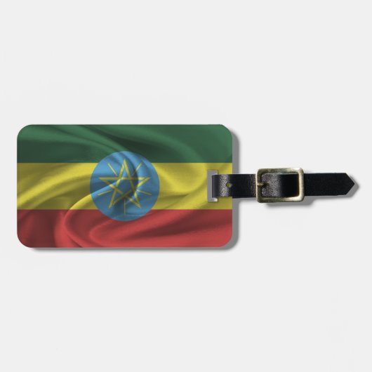 Étiquette À Bagage Drapeau De L'Éthiopie (Devant horizontal)