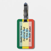 Étiquette À Bagage Drapeau de l'Ethiopie Easy ID Personal (Dos Vertical)