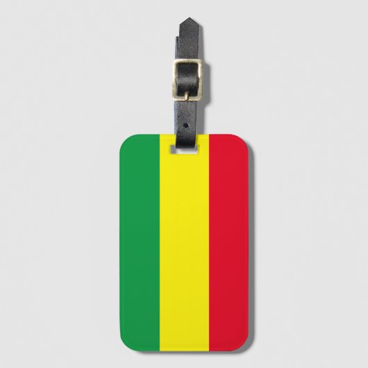 Étiquette À Bagage Drapeau de l'Éthiopie Rasta (Devant Vertical)