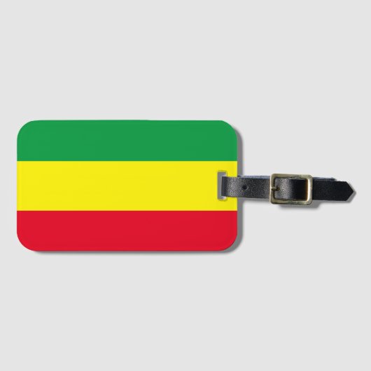 Étiquette À Bagage Drapeau de l'Éthiopie Rasta (Devant Horizontal)