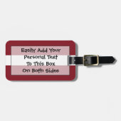 Étiquette À Bagage Drapeau de Lettonie Personal Easy ID (Devant horizontal)