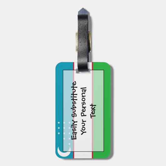 Étiquette À Bagage Drapeau de l'identification facile de (Dos Vertical)