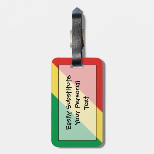 Étiquette À Bagage Drapeau de l'identification facile de la (Dos Vertical)