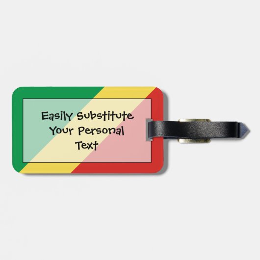 Étiquette À Bagage Drapeau de l'identification facile de la (Dos horizontal)
