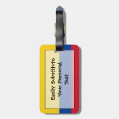 Étiquette À Bagage Drapeau de l'identification facile de la Colombie (Dos Vertical)
