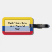 Étiquette À Bagage Drapeau de l'identification facile de la Colombie (Dos horizontal)