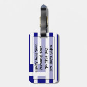 Étiquette À Bagage Drapeau de l'identification facile de la Grèce (Dos Vertical)