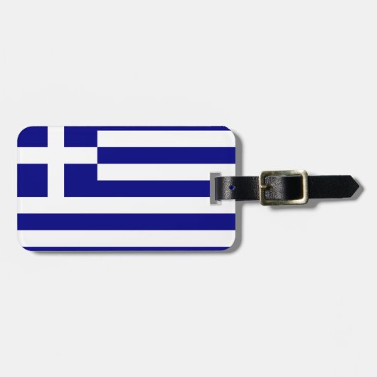 Étiquette À Bagage Drapeau de l'identification facile de la Grèce (Devant horizontal)