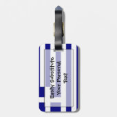 Étiquette À Bagage Drapeau de l'identification facile de la Grèce (Dos Vertical)