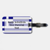 Étiquette À Bagage Drapeau de l'identification facile de la Grèce (Dos horizontal)