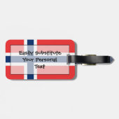 Étiquette À Bagage Drapeau de l'identification facile de la Norvège (Dos horizontal)