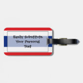 Étiquette À Bagage Drapeau de l'identification facile de la Thaïlande (Dos horizontal)