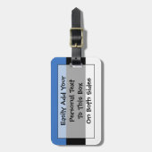 Étiquette À Bagage Drapeau de l'identification facile de l'Estonie (Devant Vertical)