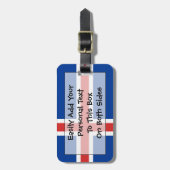 Étiquette À Bagage Drapeau de l'identification facile de l'Islande (Devant Vertical)