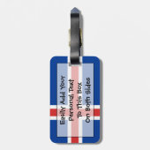 Étiquette À Bagage Drapeau de l'identification facile de l'Islande (Dos Vertical)