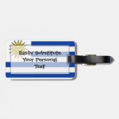 Étiquette À Bagage Drapeau de l'identification facile de l'Uruguay (Dos horizontal)