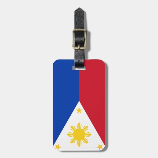 Étiquette À Bagage Drapeau de l'identification facile de Philippines (Devant Vertical)