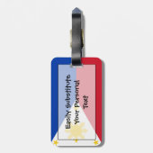 Étiquette À Bagage Drapeau de l'identification facile de Philippines (Dos Vertical)