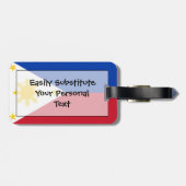 Étiquette À Bagage Drapeau de l'identification facile de Philippines (Dos horizontal)