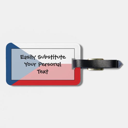 Étiquette À Bagage Drapeau de l'identification facile de République (Dos horizontal)