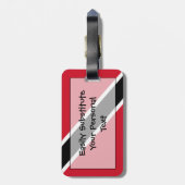 Étiquette À Bagage Drapeau de l'identification facile du (Dos Vertical)