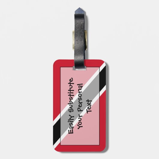 Étiquette À Bagage Drapeau de l'identification facile du (Dos Vertical)