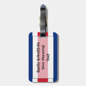 Étiquette À Bagage Drapeau de l'identification facile du Costa Rica (Dos Vertical)