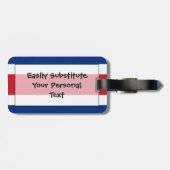 Étiquette À Bagage Drapeau de l'identification facile du Costa Rica (Dos horizontal)