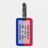 Étiquette À Bagage Drapeau de l'identification facile du Haïti (Dos Vertical)