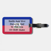 Étiquette À Bagage Drapeau de l'identification facile du Haïti (Dos horizontal)