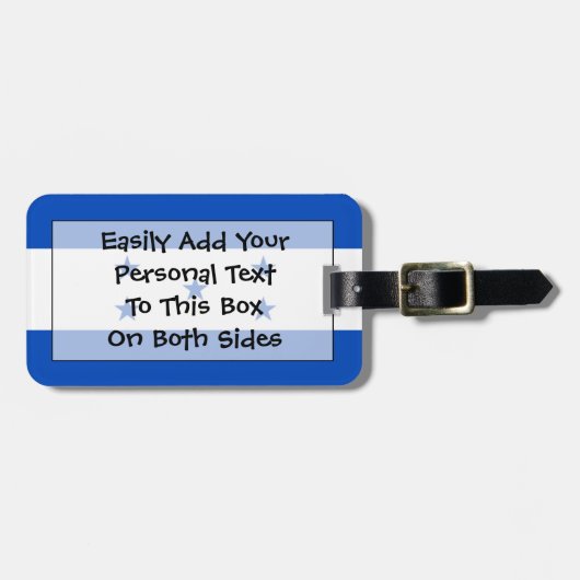 Étiquette À Bagage Drapeau de l'identification facile du Honduras (Devant horizontal)