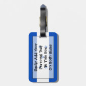 Étiquette À Bagage Drapeau de l'identification facile du Honduras (Dos Vertical)