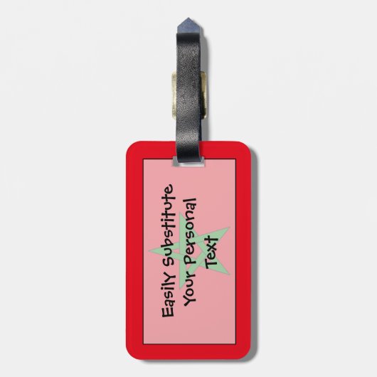 Étiquette À Bagage Drapeau de l'identification facile du Maroc (Dos Vertical)