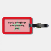 Étiquette À Bagage Drapeau de l'identification facile du Maroc (Dos horizontal)