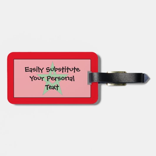 Étiquette À Bagage Drapeau de l'identification facile du Maroc (Dos horizontal)