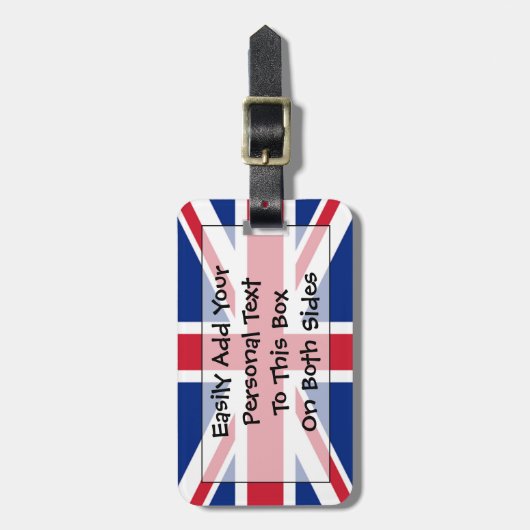 Étiquette À Bagage Drapeau de l'identification facile du Royaume-Uni (Devant Vertical)