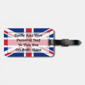 Étiquette À Bagage Drapeau de l'identification facile du Royaume-Uni (Dos horizontal)