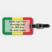 Étiquette À Bagage Drapeau de l'identification facile du Sénégal (Devant horizontal)