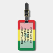 Étiquette À Bagage Drapeau de l'identification facile du Sénégal (Devant Vertical)