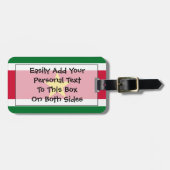 Étiquette À Bagage Drapeau de l'identification facile du Surinam (Devant horizontal)