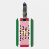 Étiquette À Bagage Drapeau de l'identification facile du Surinam (Dos Vertical)