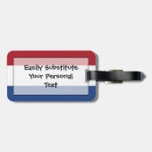 Étiquette À Bagage Drapeau de l'identification facile néerlandaise (Dos horizontal)