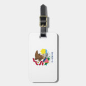 Étiquette À Bagage Drapeau de l'Illinois (Devant Vertical)