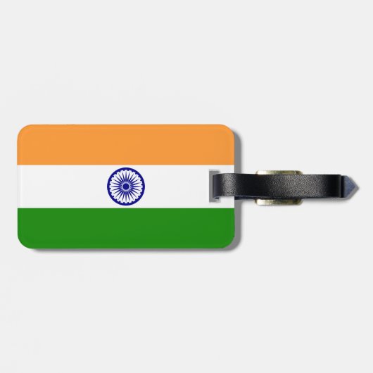 Étiquette À Bagage Drapeau de l'Inde (Dos horizontal)